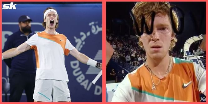 "This is what speaking truth to power actually looks like" - Tennis fans react to Andrey Rublev's 'no war please' gesture in Dubai