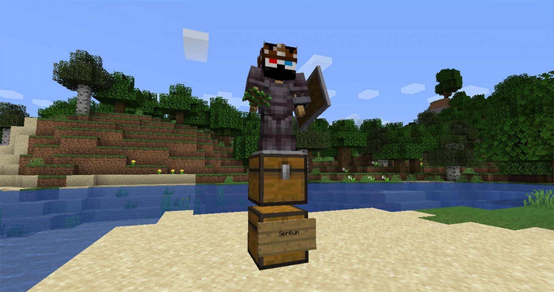 Your Items Are Safe drops chests and an armor stand for players to collect upon death (Image via Mojang)