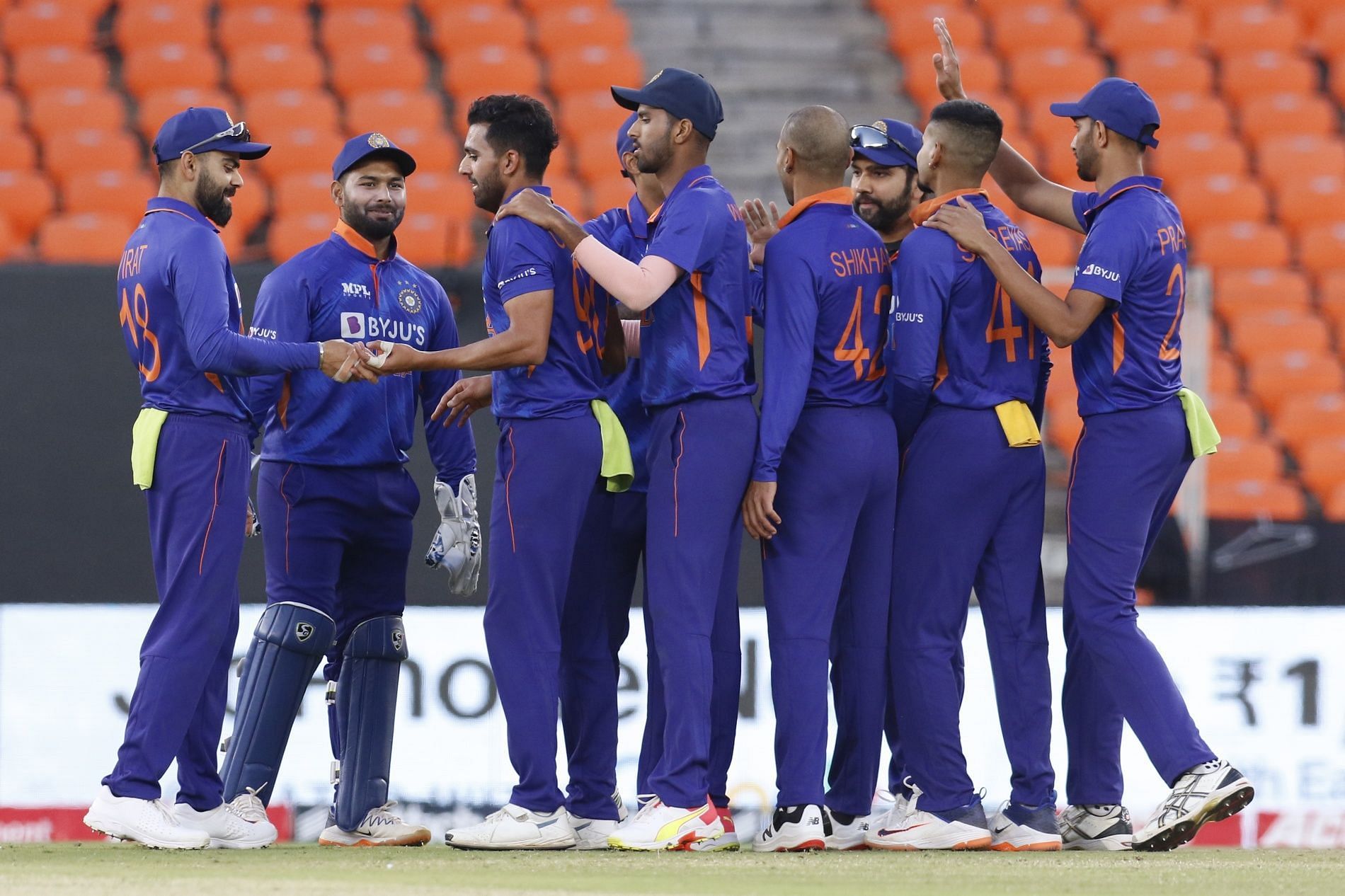 Team India during the 3rd ODI. Pic: ICC