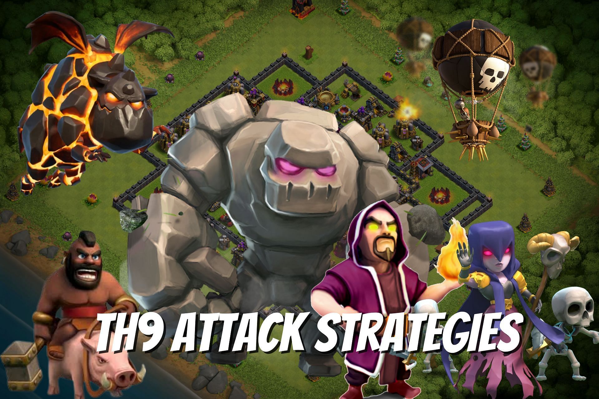 Best TH9 Clash of Clans Attack Strategies (Image via Sportskeeda)