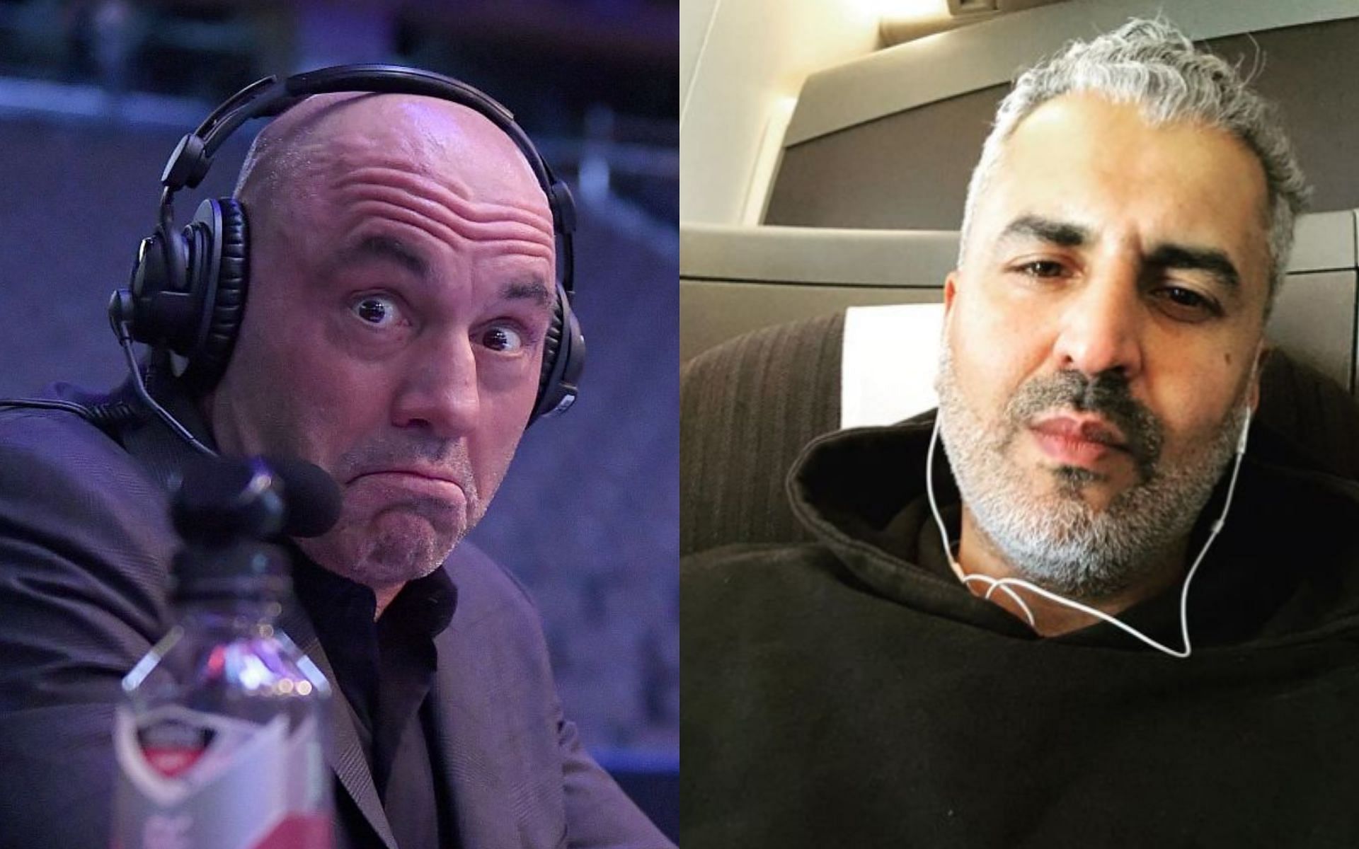 Joe Rogan [left], Maajid Nawaz [right]