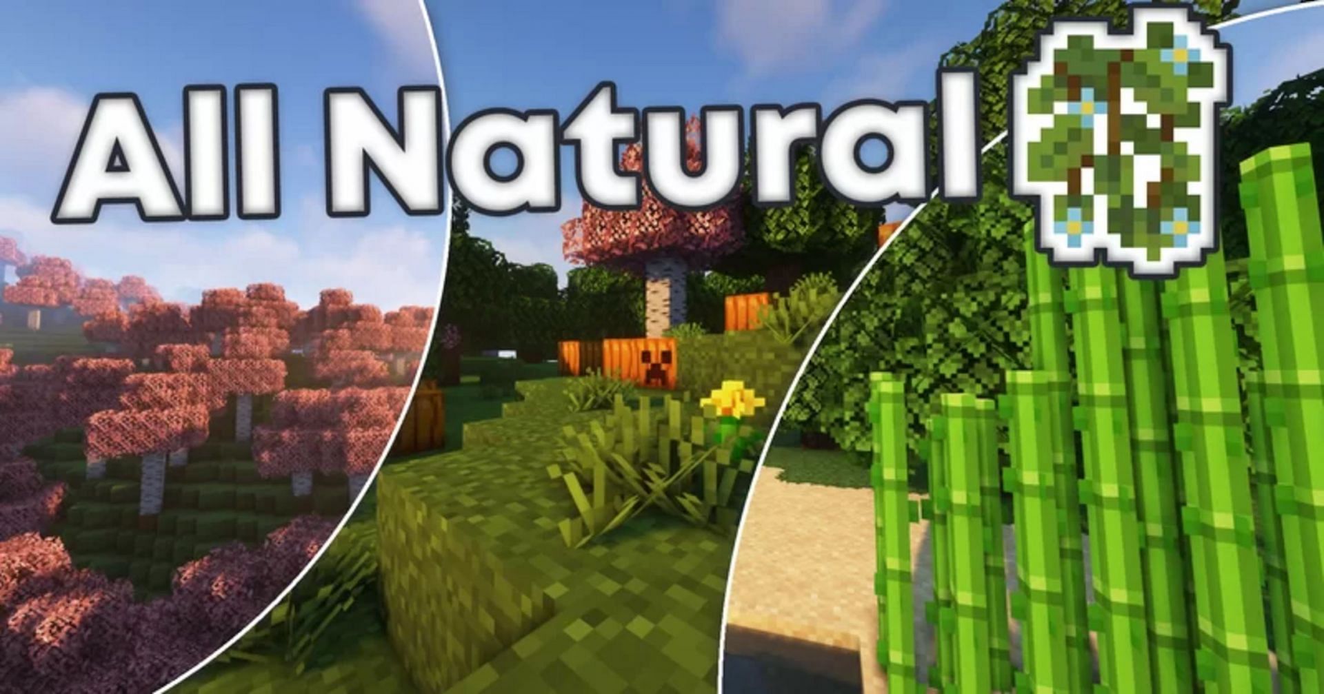 All Natural improves most existing greenery in the game, including crops (Image via Mojang)