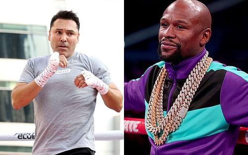 Oscar De La Hoya and Floyd Mayweather