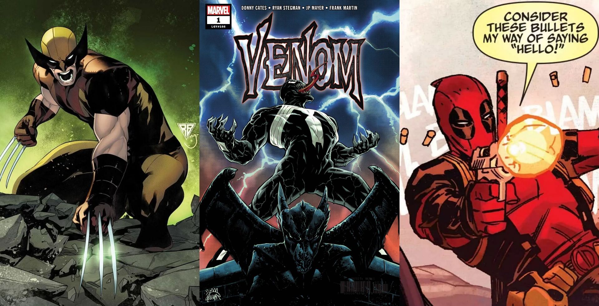 Wolverine, Venom and Deadpool (Image via Marvel Comics)