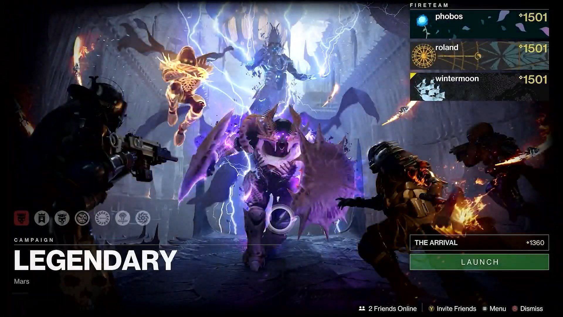 Legendary campaign starting screen (Image via Destiny 2)