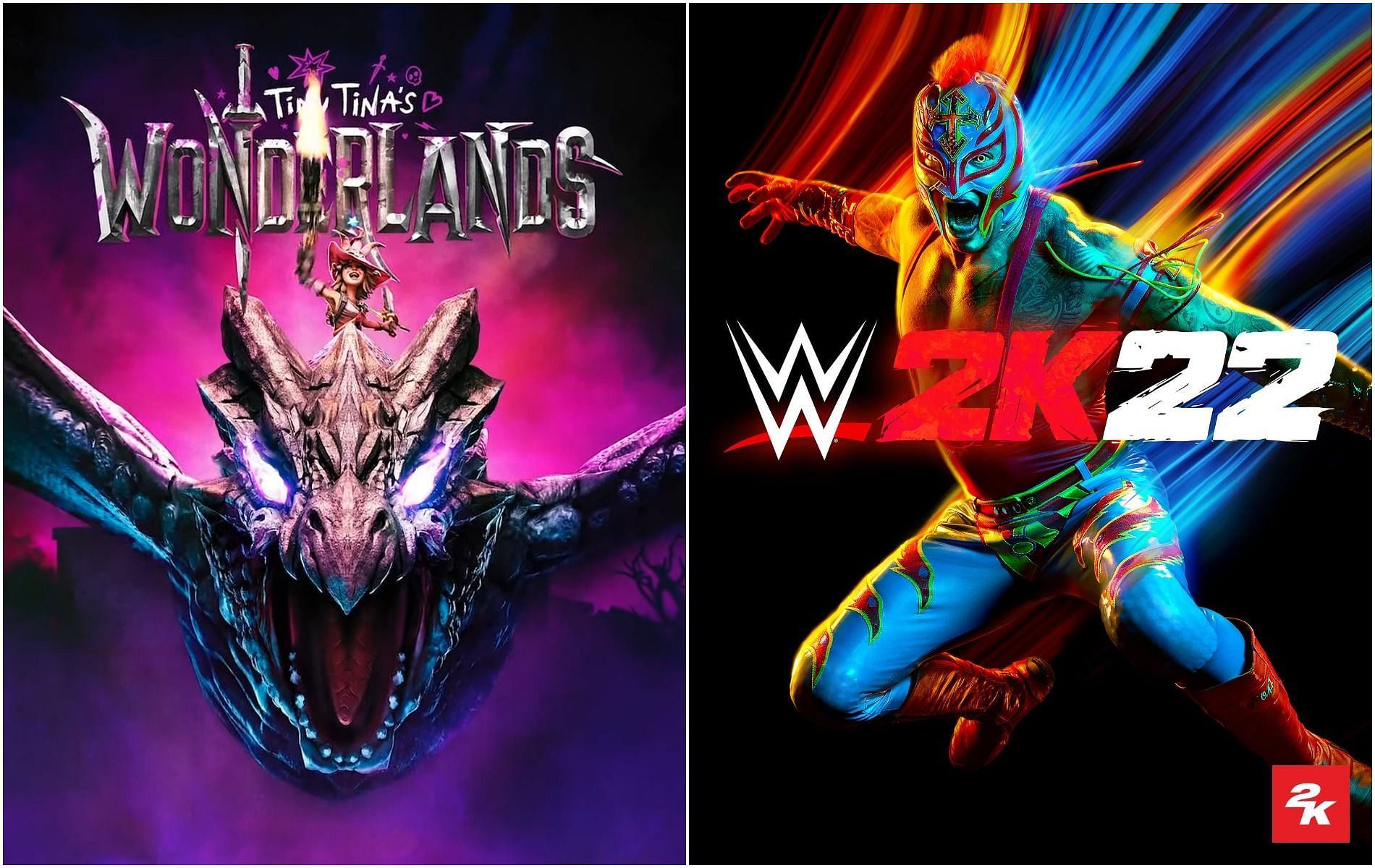 Tiny Tina&#039;s Wonderland and WWE 2k22 are coming to Xbox (Image by Gearbox and Take Two)
