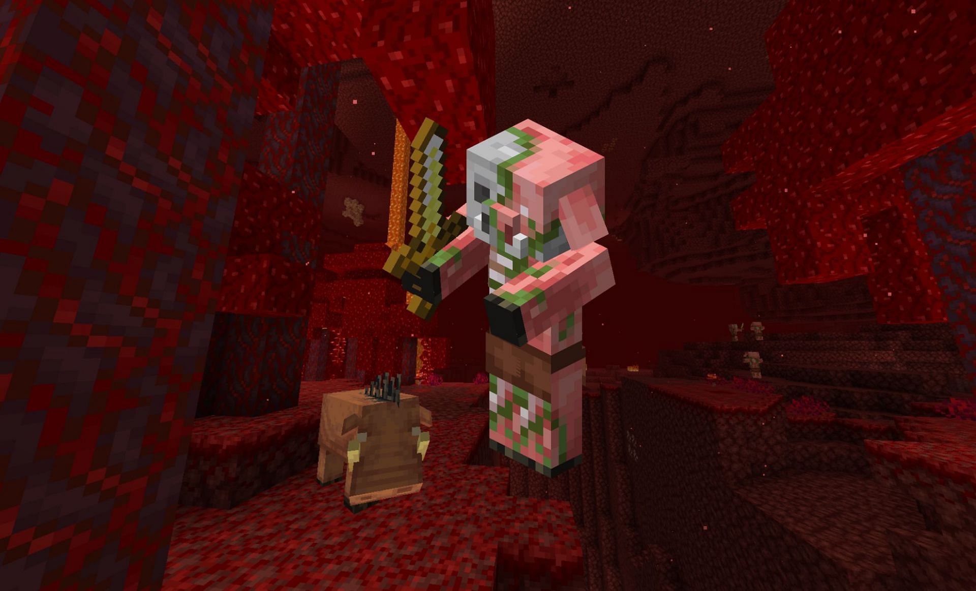 Zombified Piglins may seem harmless since they&#039;re neutral, but they can pack a punch (Images via Minecraft Wiki)