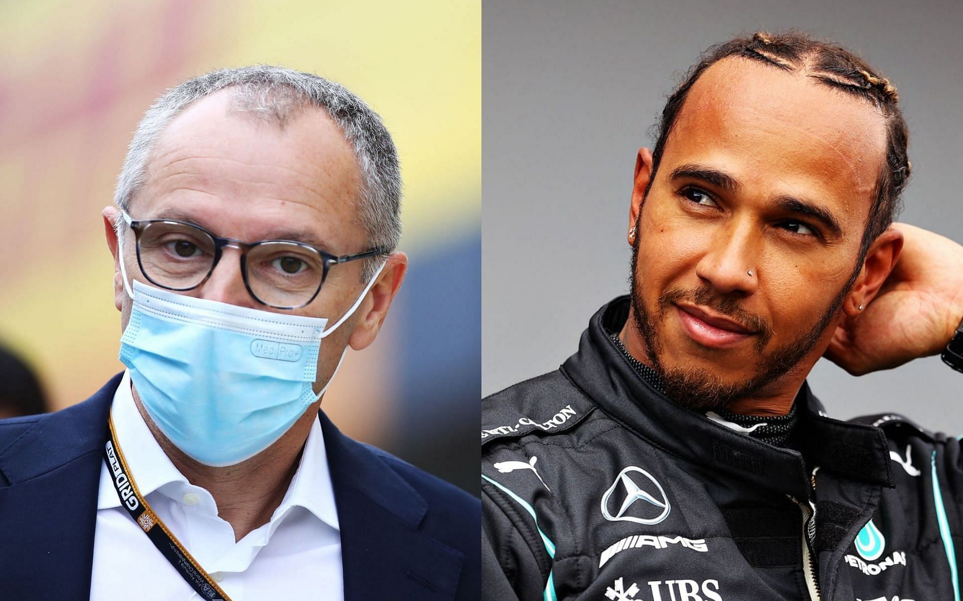 Stefano Domenicali (left) was criticized by Lewis Hamilton&#039;s (right) fans for his recent interview
