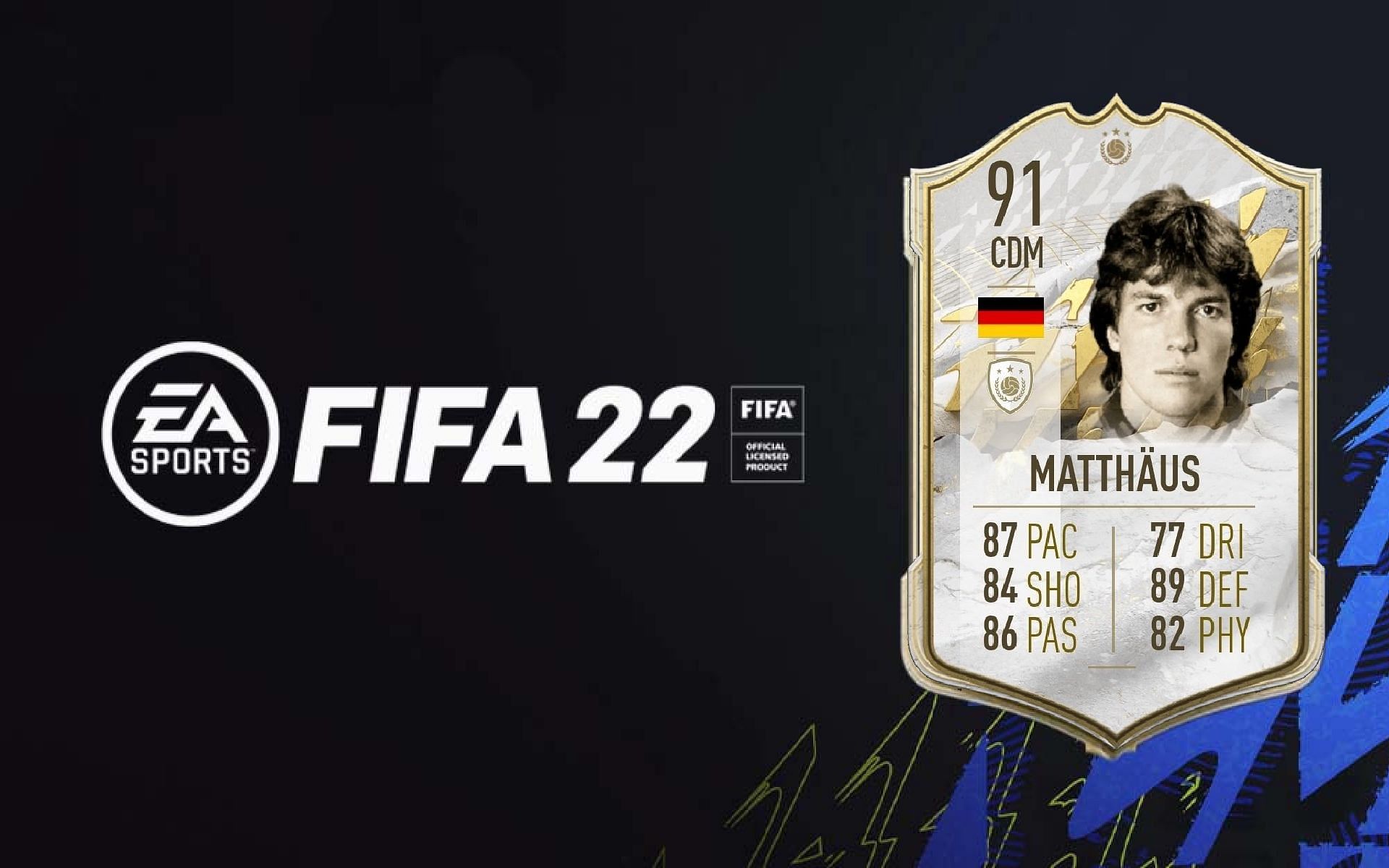 Lothar Matth&auml;us Mid Icon card in FUT 22 (Image via Sportskeeda)