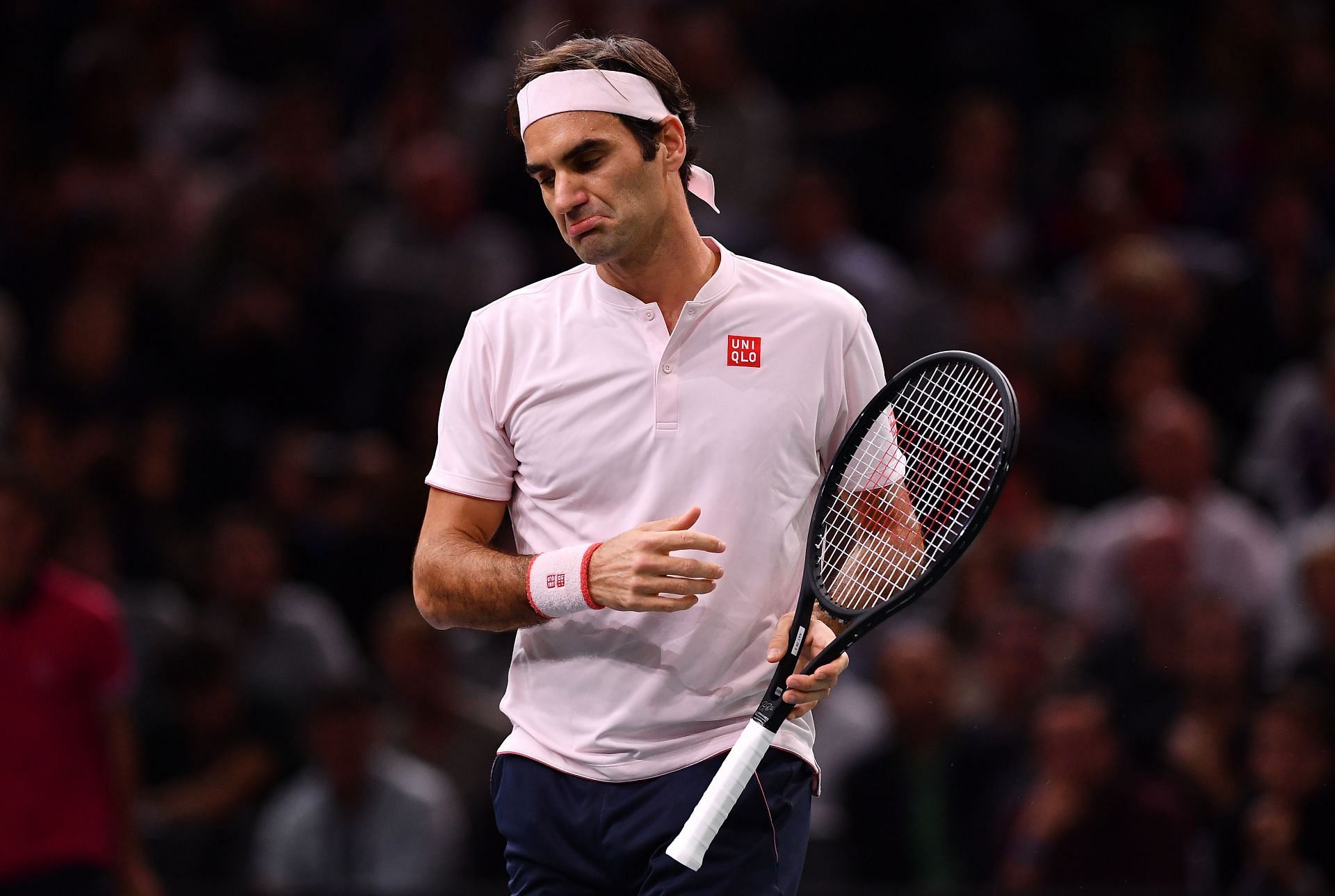 Roger Federer at the Rolex Paris Masters