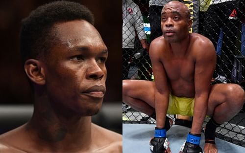 Israel Adesanya (left); Anderson Silva (right)