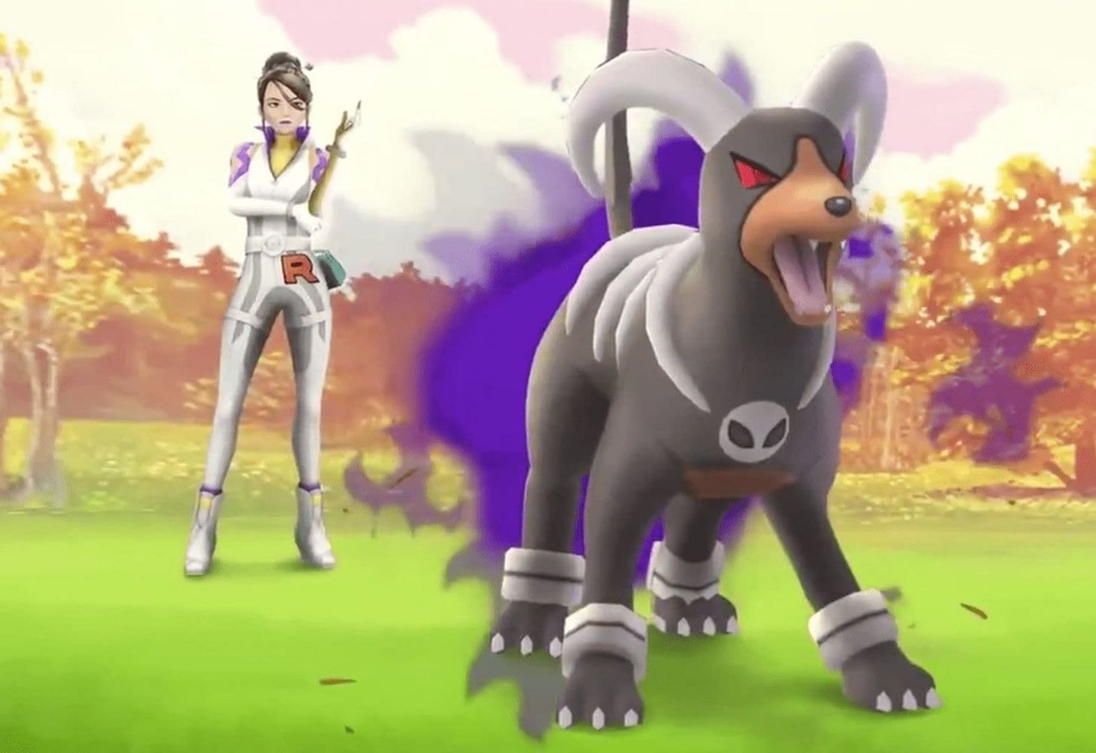 Sierra retains her faithful Houndoom in her current team (Image via Niantic)