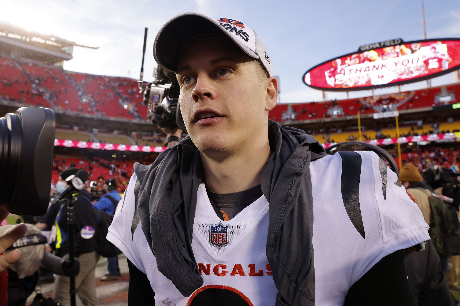 Warriors forward Draymond Green praises the play of Cincinnati Bengals quarterback Joe Burrow (above)