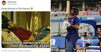"Most overrated player" - Twitterati react as Ishan Kishan gets out for 2 off 10 in 2nd T20I vs West Indies
