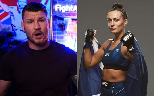 Michael Bisping (left) via Youtube/Michael Bisping; Casey O'Neill (right) via. instgaram/kingcaseymma