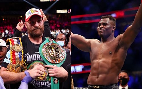 Tyson Fury(left); Francis Ngannou(right)