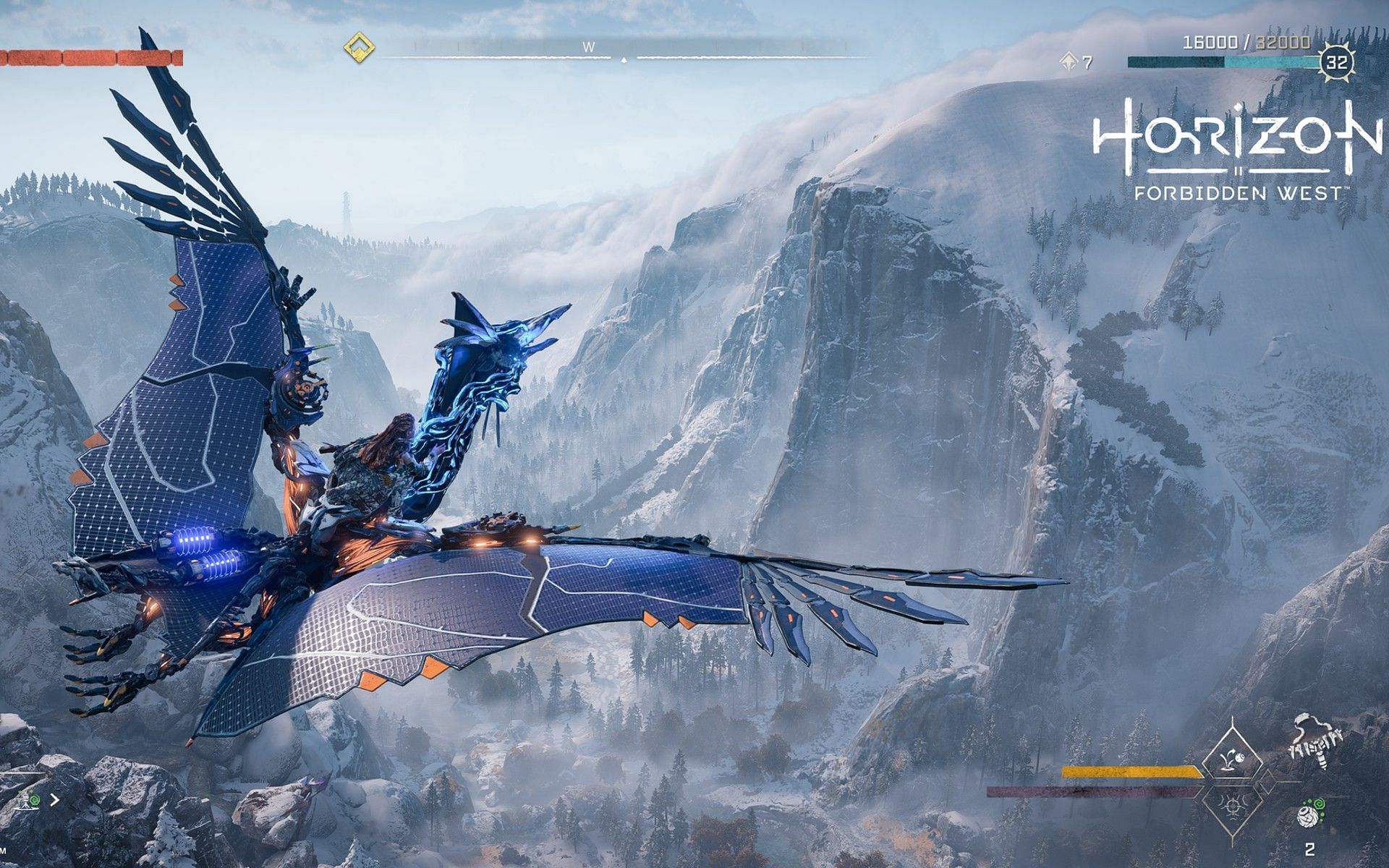 Flying or gliding is just one part of the progression in the game. (Image via Horizon Forbidden West)
