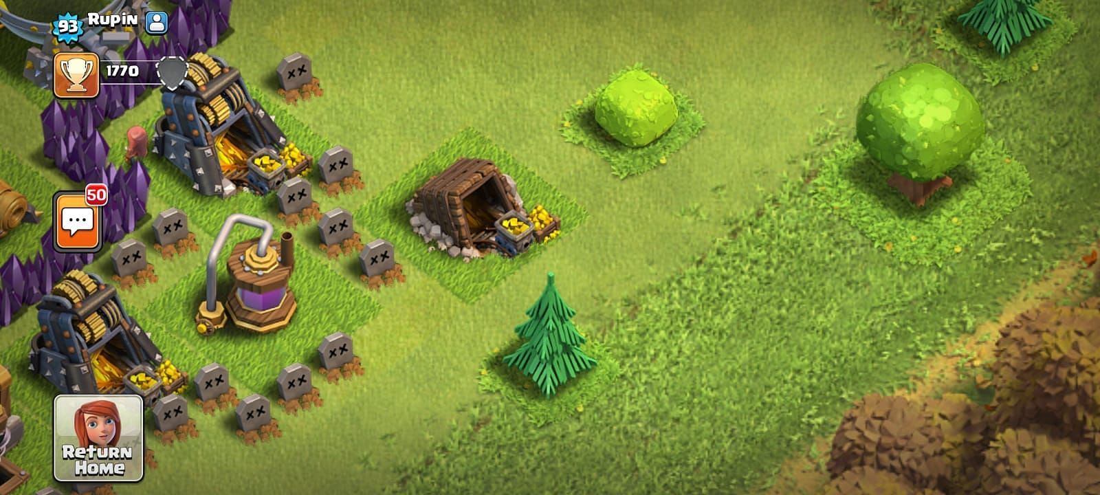 Rushed collectors (Image via Clash of Clans)