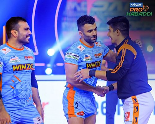 Abozar Mighani, Mohammad Nabibakhsh and Hadi Tajik were among the overseas stars who participated in Pro Kabaddi 2022 (Image Courtesy: PKL/Facebook)