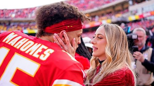 Chiefs QB Patrick Mahomes with fiancée Brittany Matthews