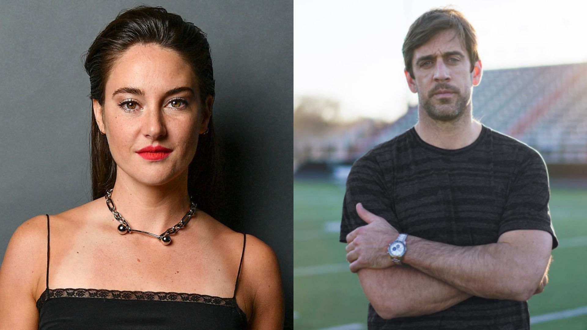 Shailene Woodley and Aaron Rodgers announced their engagement in February 2021 (Image via Getty Images/ George Pimentel; Instagram/ aaronrodgers12)