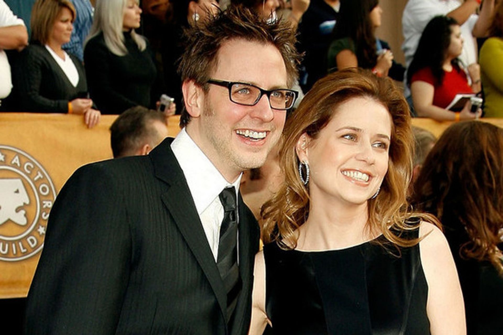 James Gunn and Jenna Fischer (Image via Getty Images)