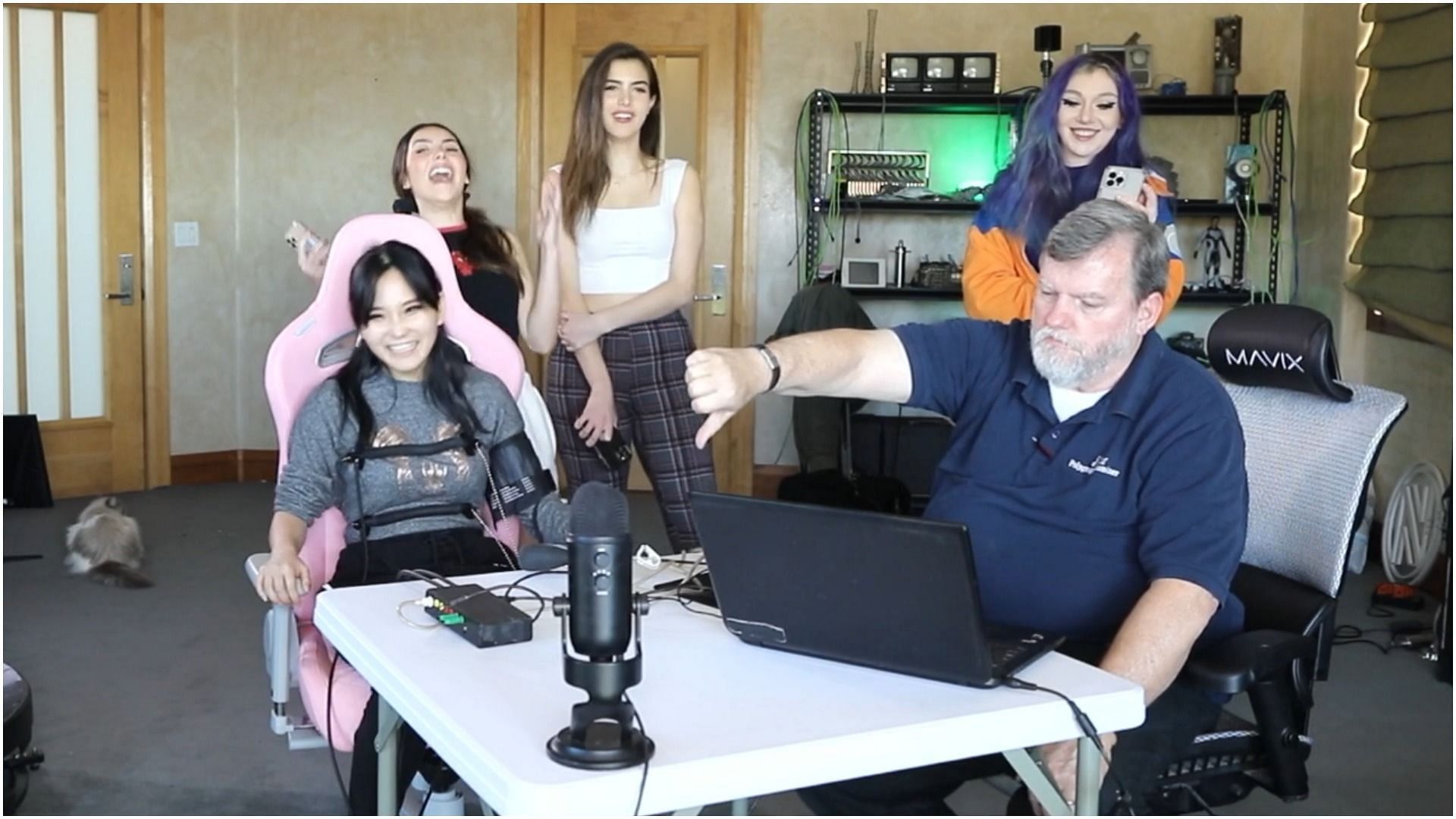 CodeMiko gets asked questions while hooked up to a lie detector test (Image via Twitch CodeMiko)