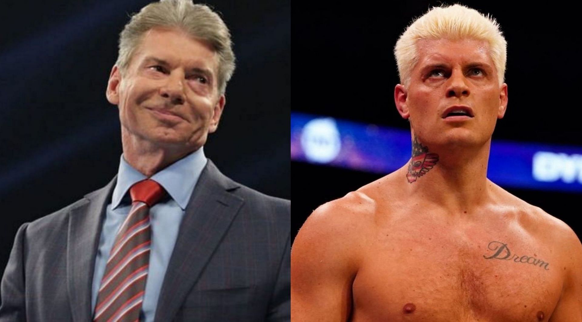Vince McMahon (left) and Cody Rhodes (right)