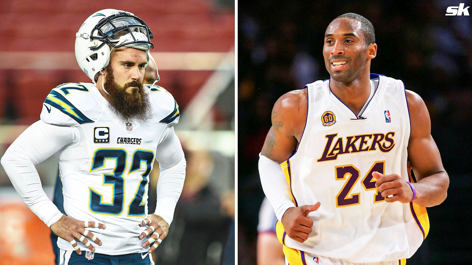 Safety Eric Weddle (left) and NBA great Kobe Bryant (right)