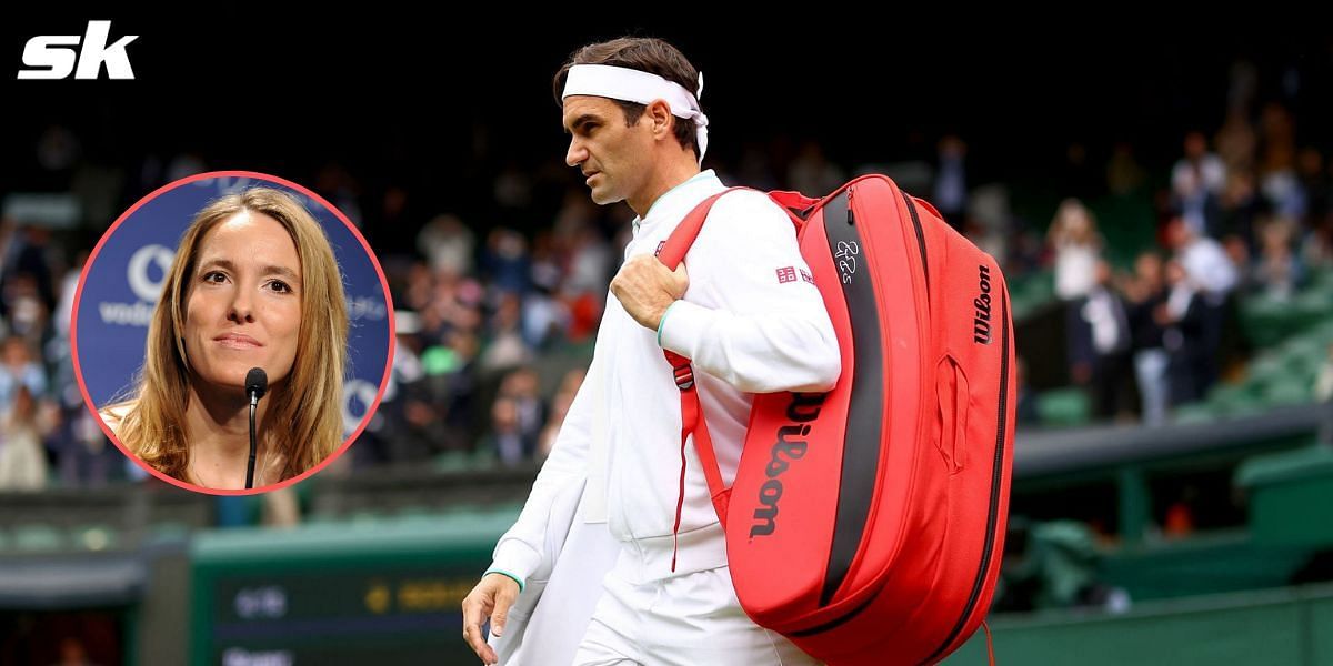 Justine Henin (L) and Roger Federer (R)