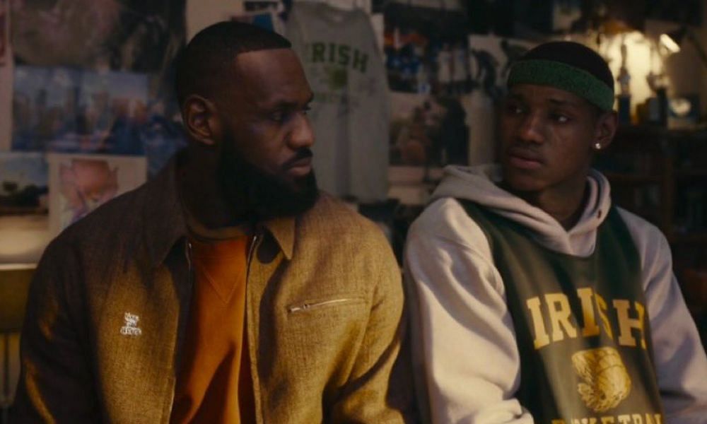 LeBron James during his Super Bowl ad. (Photo: Courtesy of USA Today)