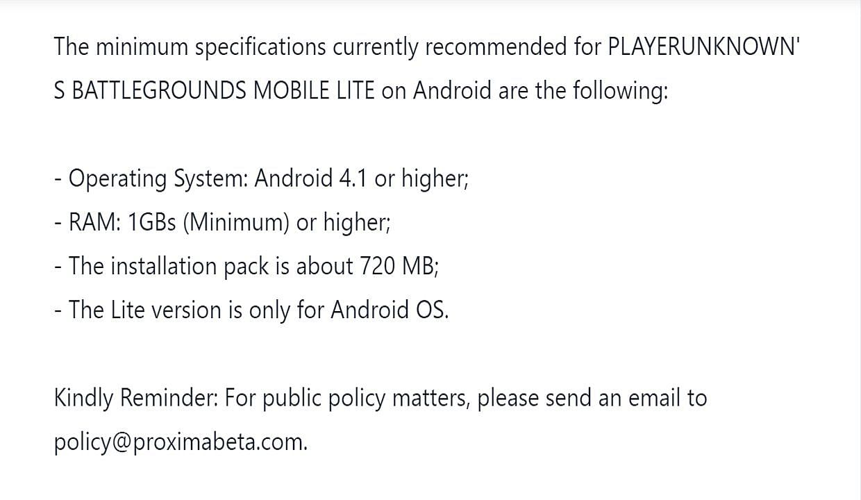 The device requirement (Image via Tencent)