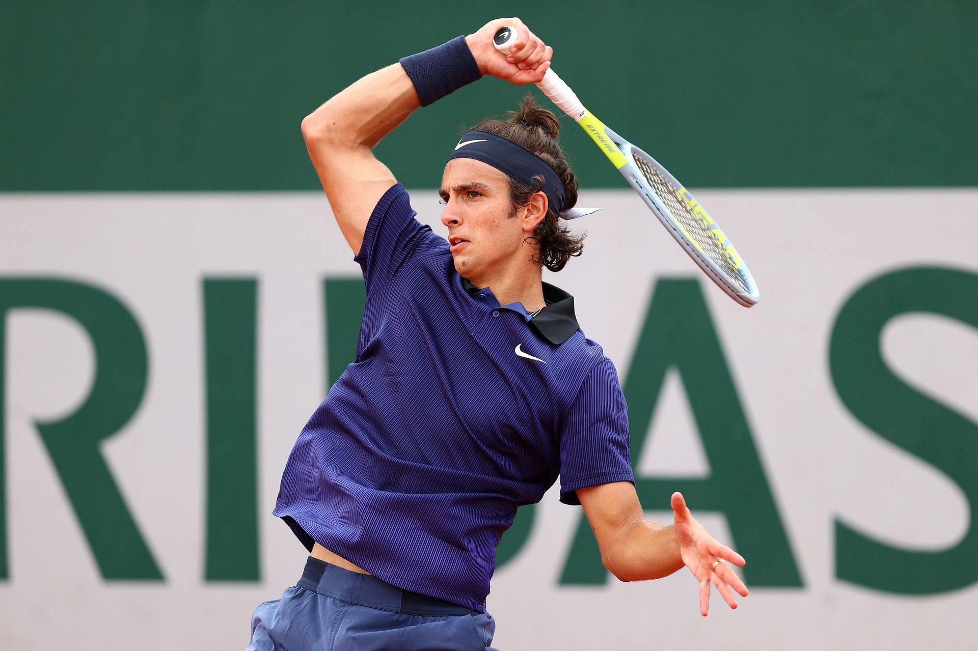 Musetti at the 2021 French Open.