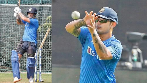 Ishan Kishan in his final practice session.