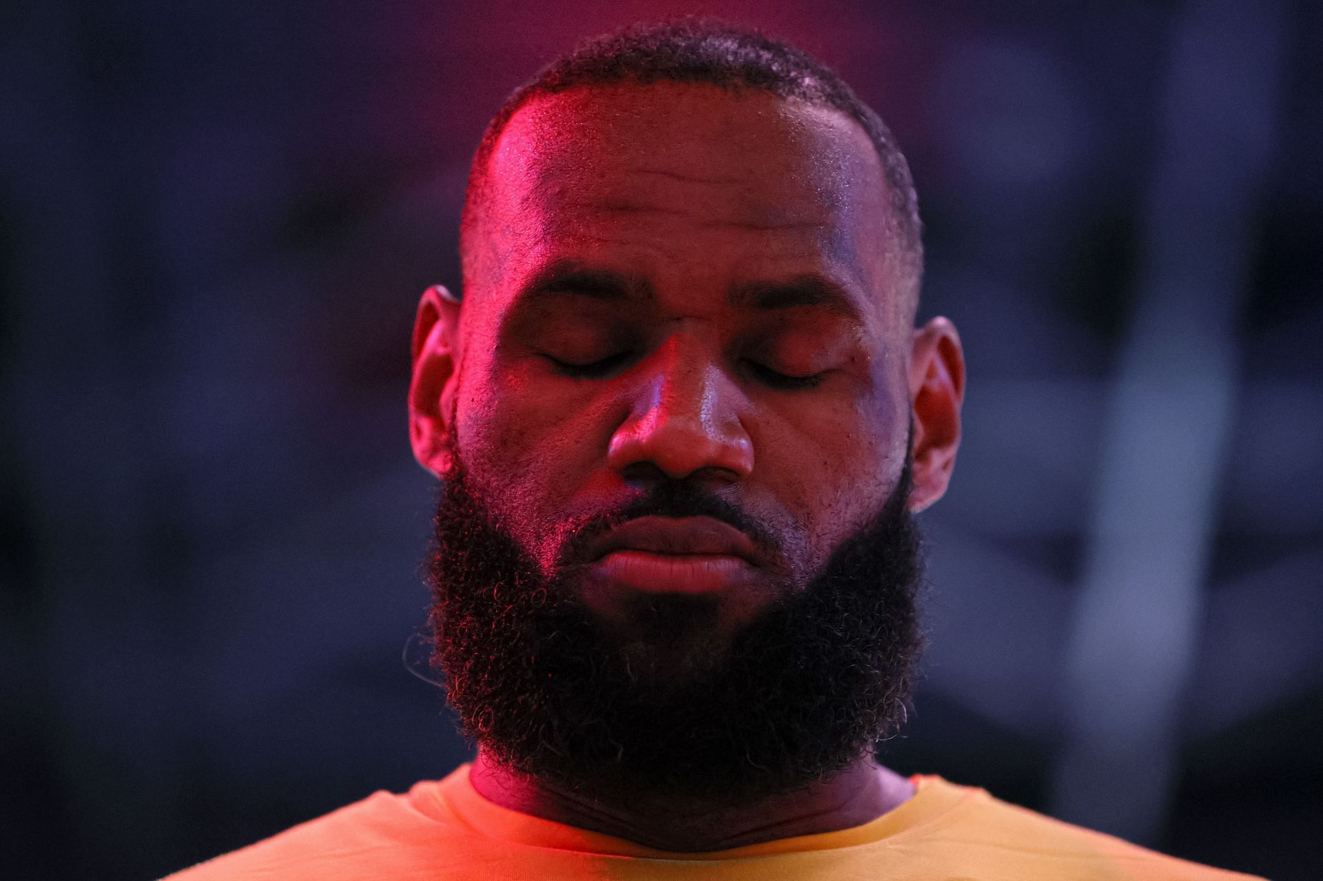 LeBron James at the LA Lakers vs Portland Trail Blazers game