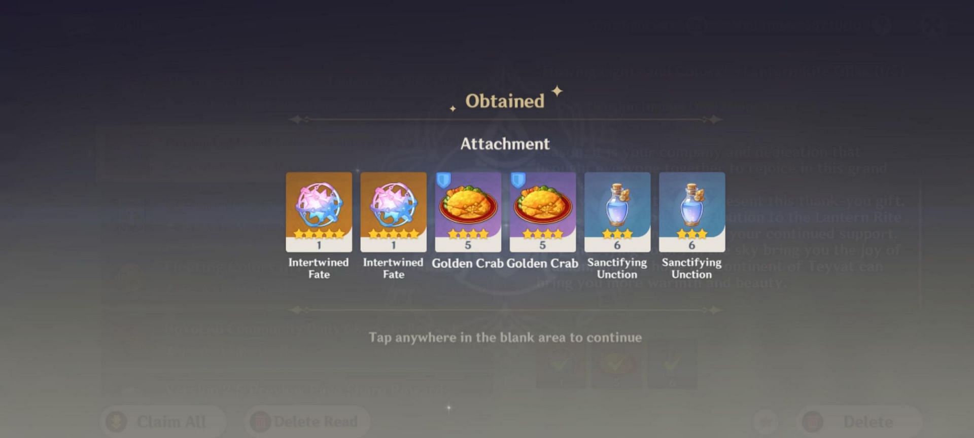 Players got double the rewards for the first day (Image via Genshin Impact)