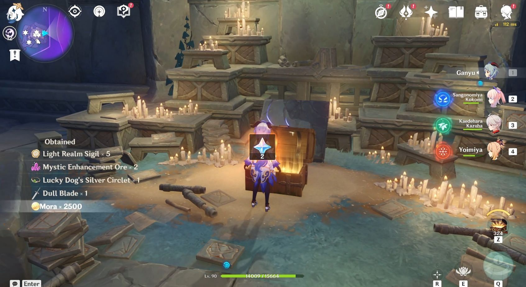 The fourth stone slate behind a common chest (Image via HoYoverse)