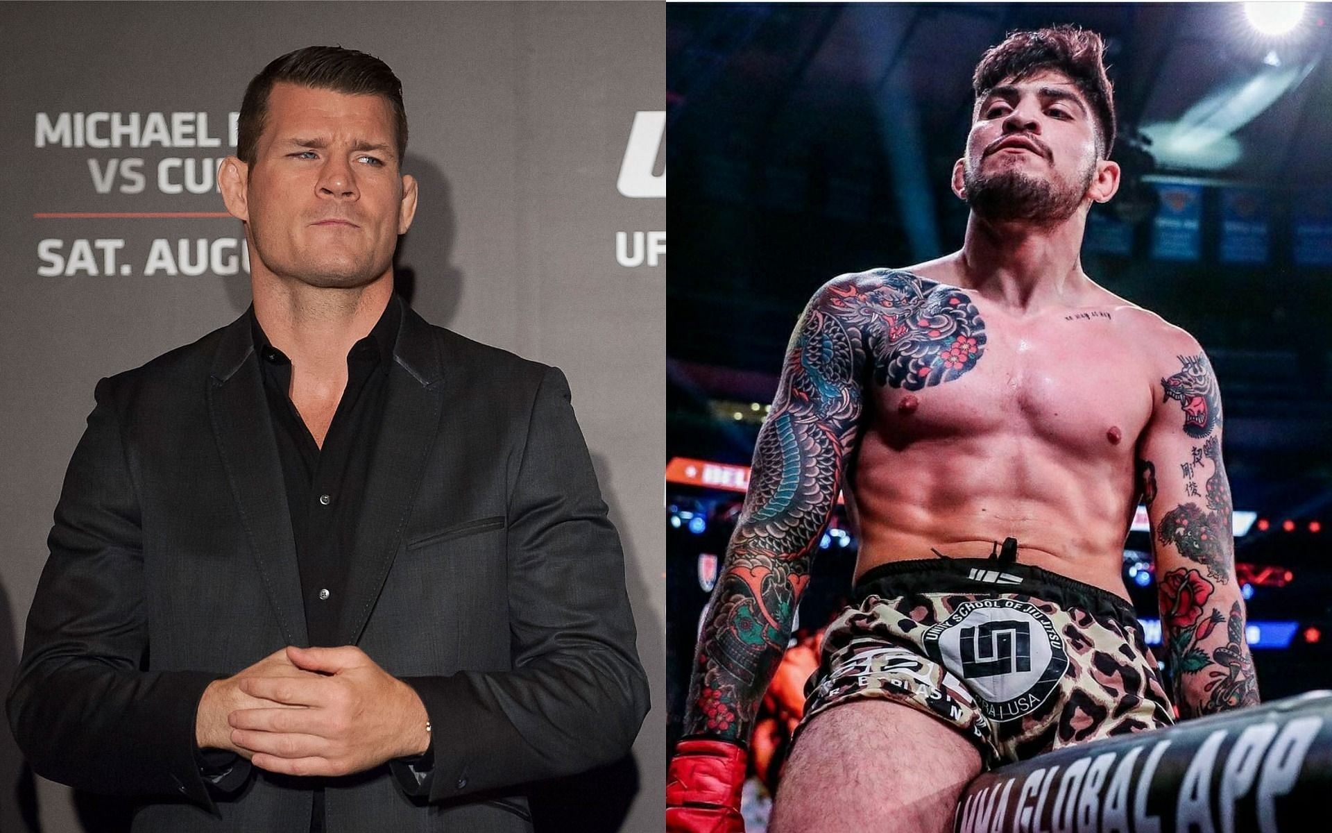 Michael Bisping (left) and Dillon Danis (right; Image Credit: @dillondanis on Instagram)