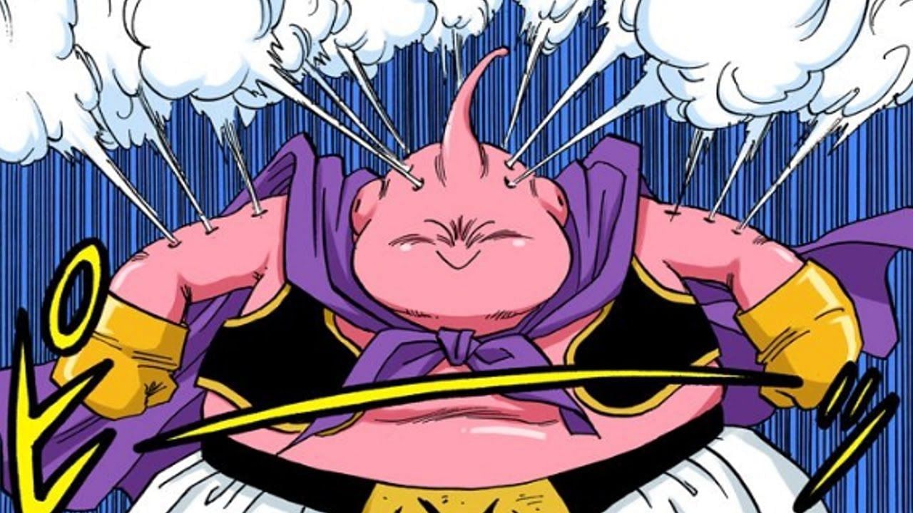 Majin Buu as seen in the colored manga (Image via Shueisha Shonen Jump)