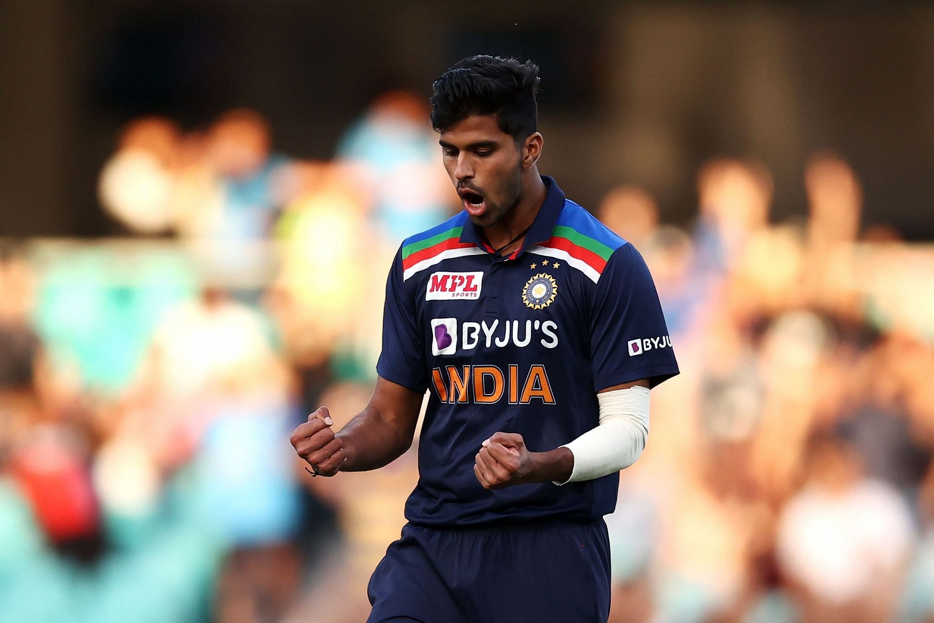 Washington Sundar was purchased for ₹8.75 crore. Pic: Getty Images