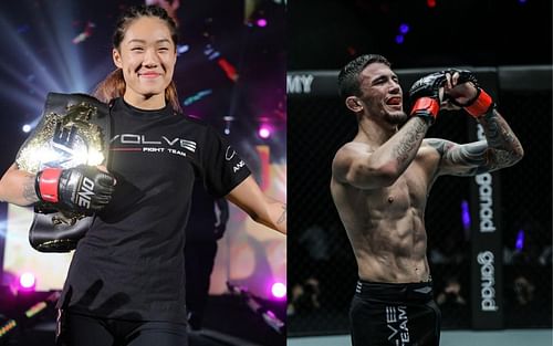 ONE atomweight champion Angela Lee (left) and BJJ world champion Bruno Pucci are among the most successful power couples in MMA today. (Images courtesy of ONE Championship)