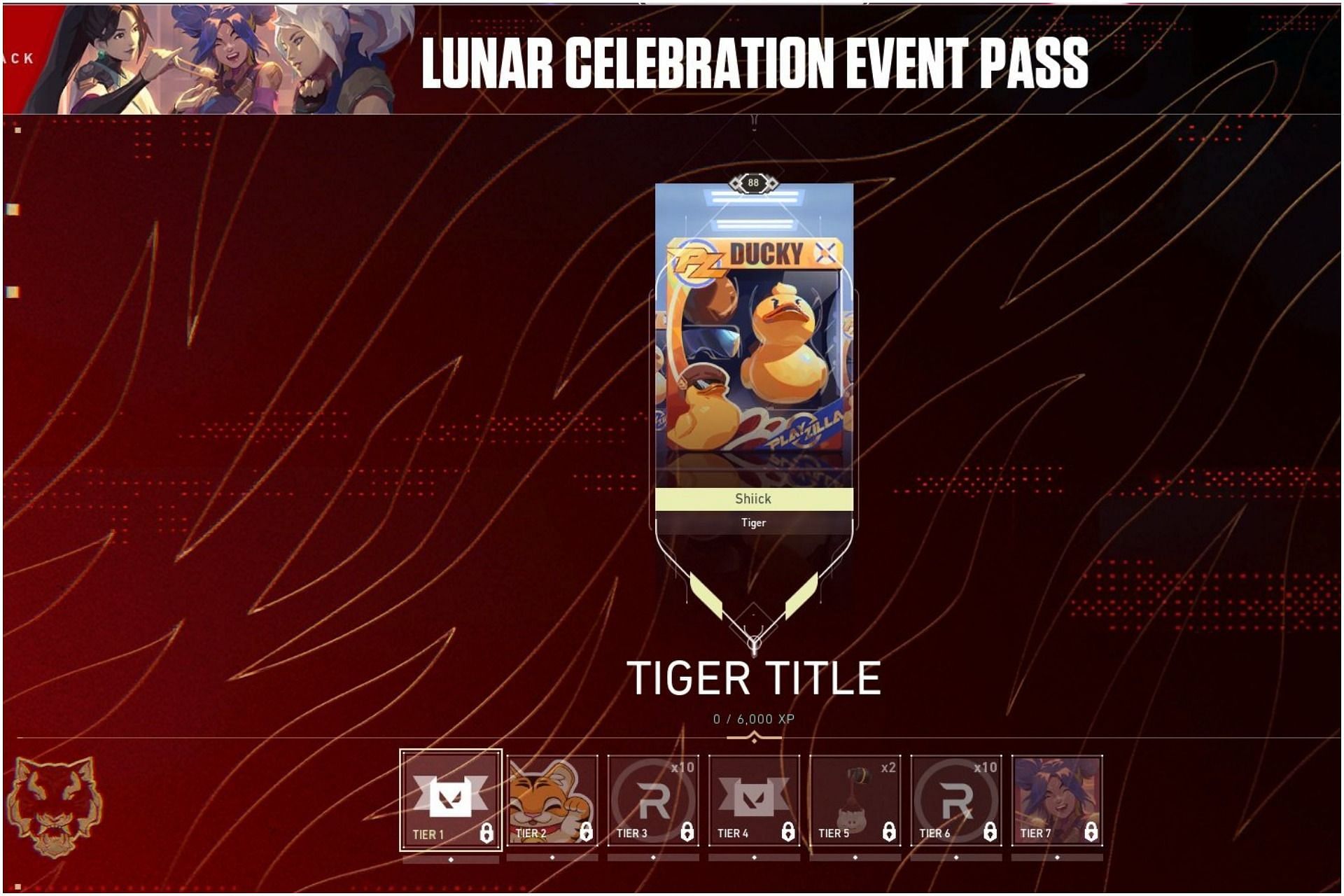 Valorant&#039;s Lunar Celebration Event Pass rewards (Image via Riot)