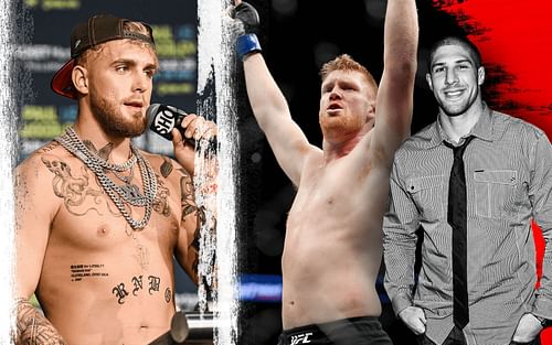 Jake Paul (left), Sam Alvey (center) & Brendan Schaub (right)