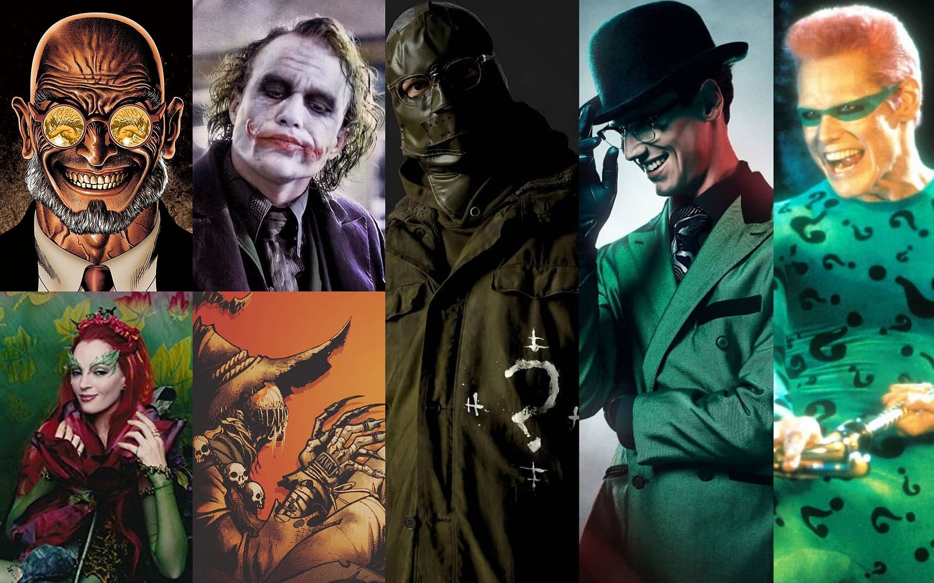 5 eerie Batman movie villains (Image via Instagram: riddler_ednygma, arkhams_chef_phyciatrist, cranesmistressoffear, poison_ivy_kiss, thejokerzone)
