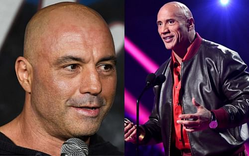 Joe Rogan (left); The Rock (right)