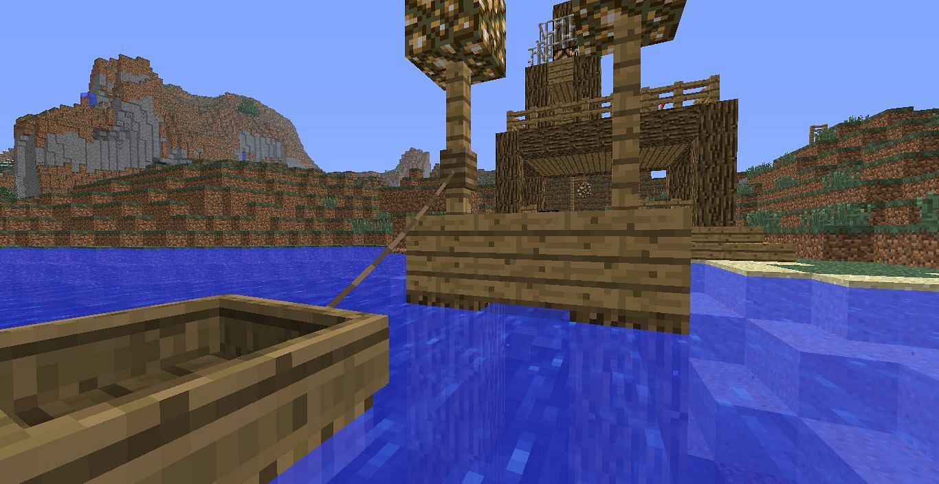 Leads attach to boats (Image via Mojang)