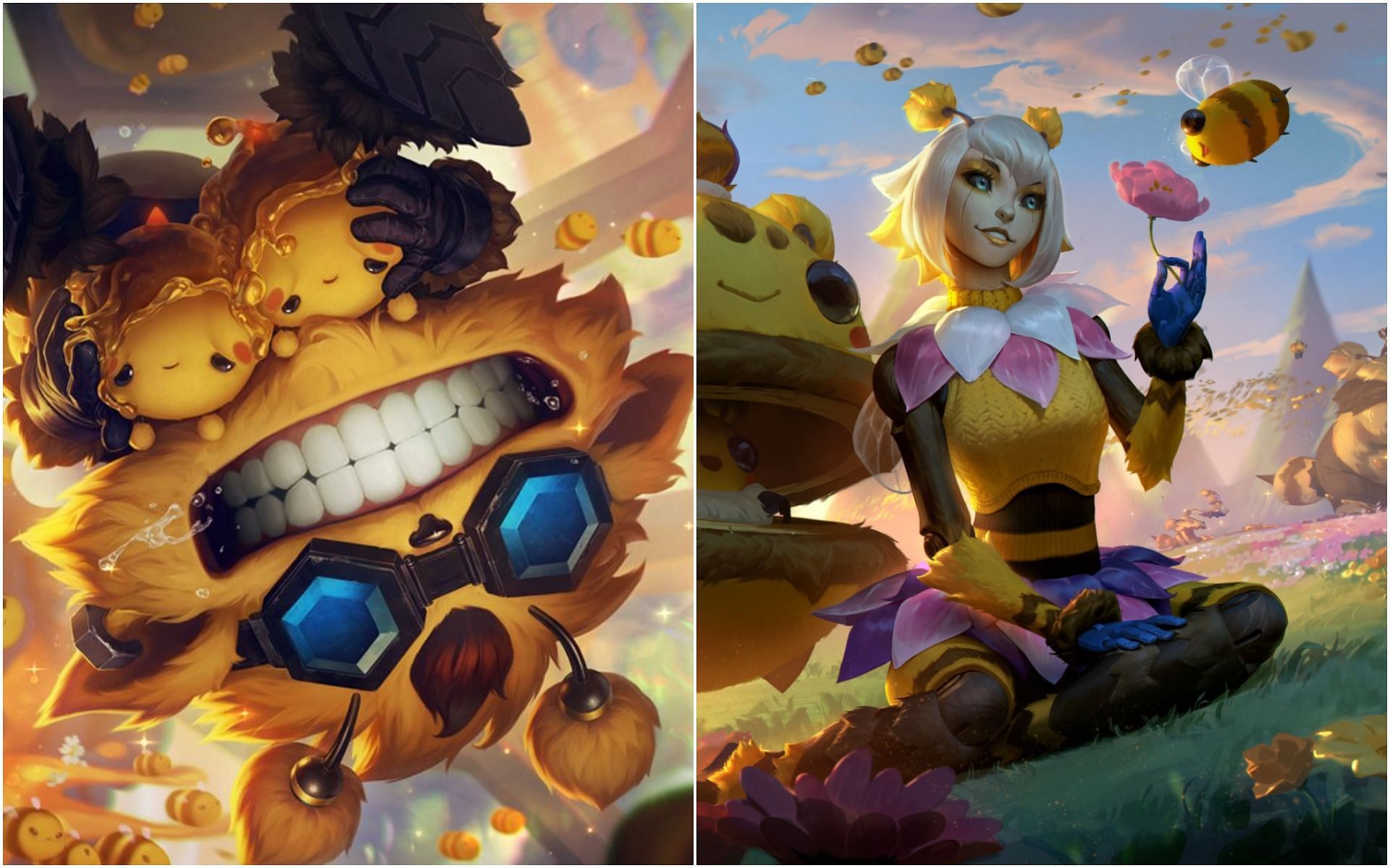 Full details regarding the upcoming Bee skinline within the game (Image via League of Legends)