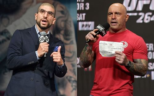 Ariel Helwani (left) and Joe Rogan (right)