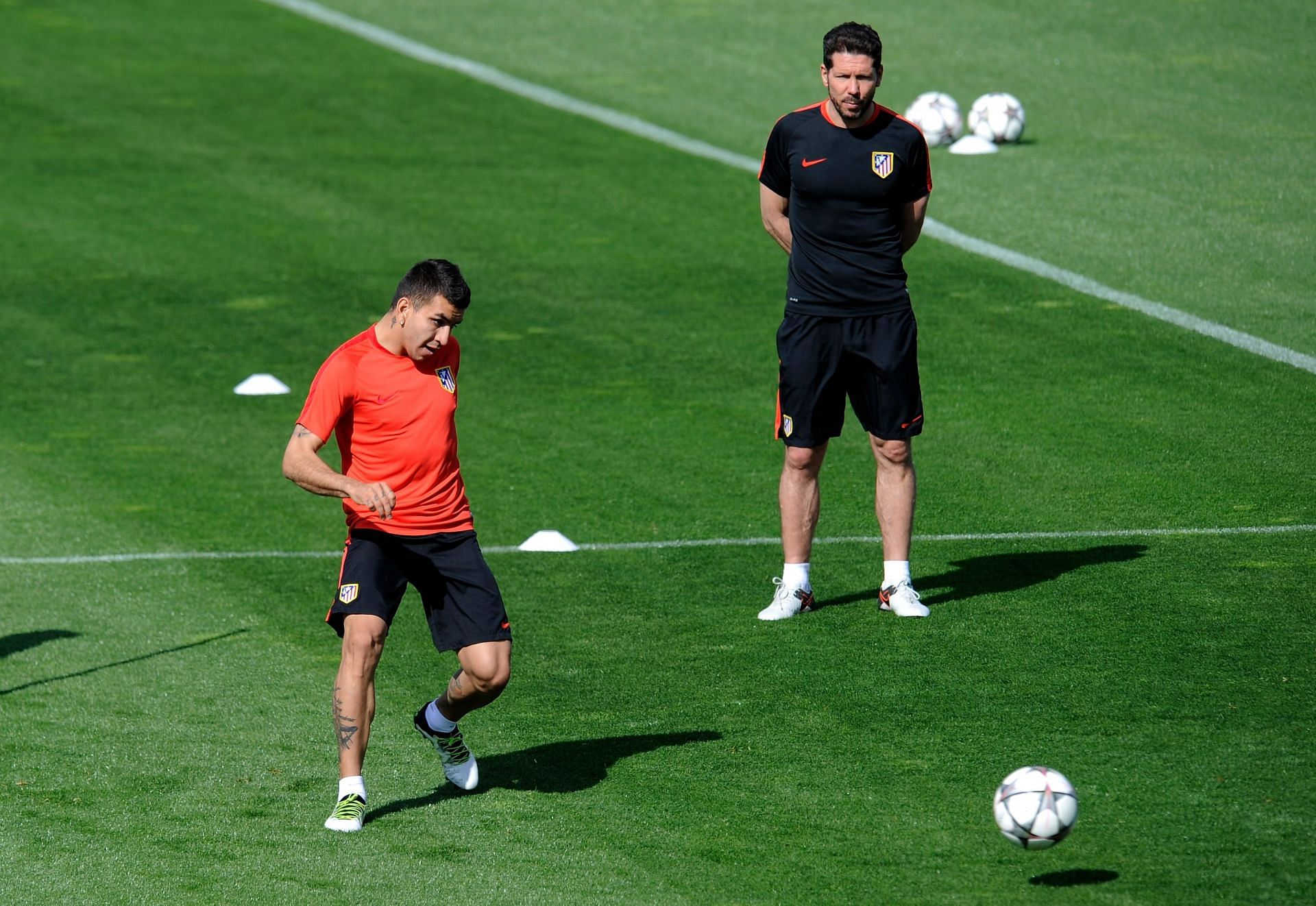 Angel Correa (left) has been a key player under Simeone (right).