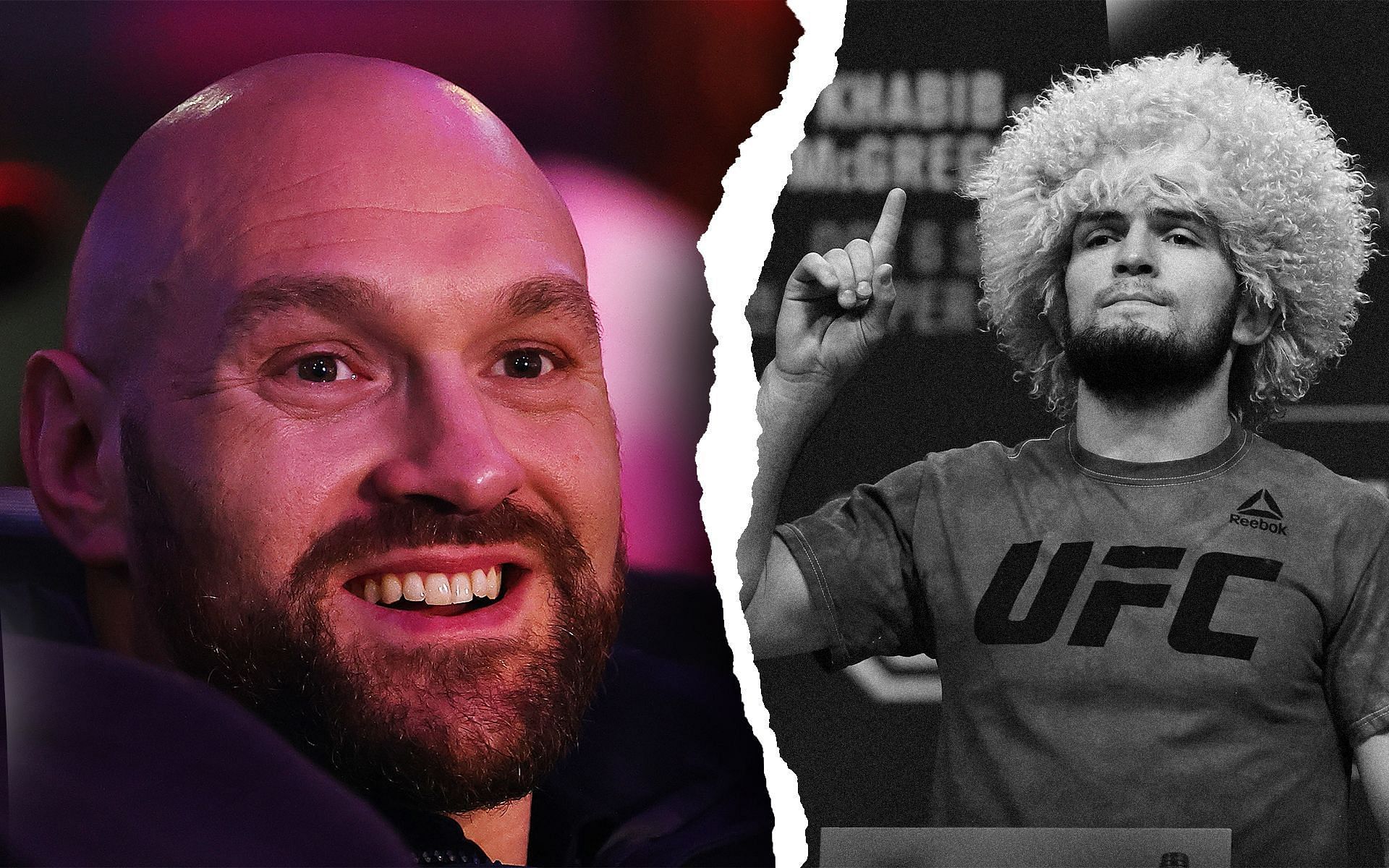 Tyson Fury (left) and Khabib Nurmagomedov (right)